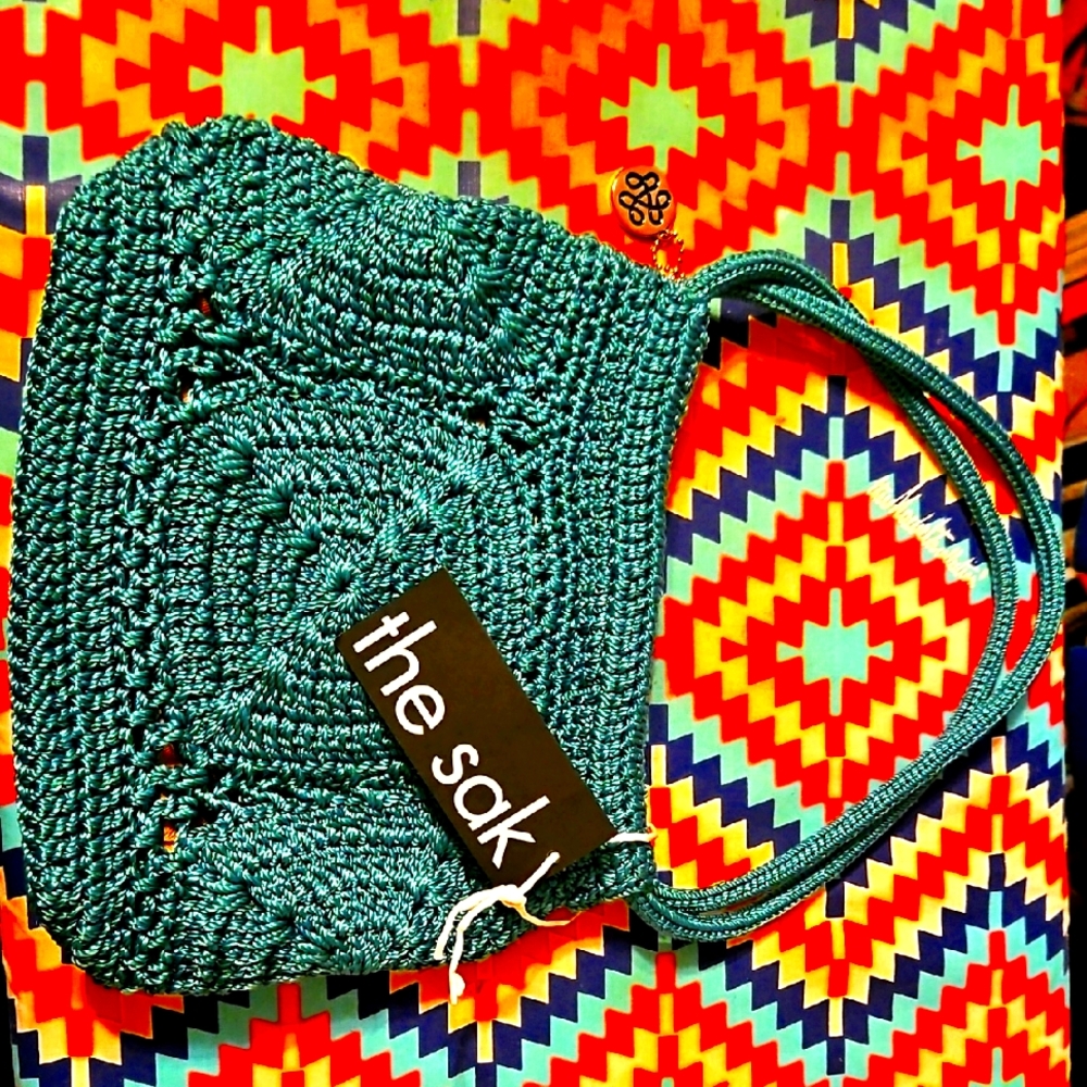 The Sak teal handbag